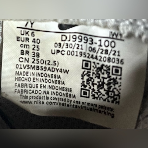 Nike NBA x Air Force 1 '07 LV8 75th Anniversary Fiesta Womens Sz 8.5 (7Y) Shoes - Picture 9 of 10